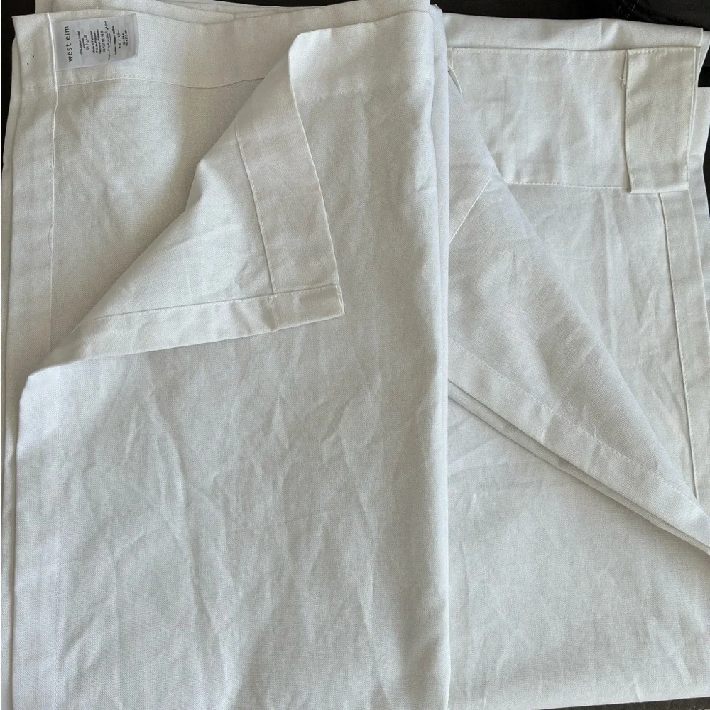West Elm Cream Cotton Curtain Panels